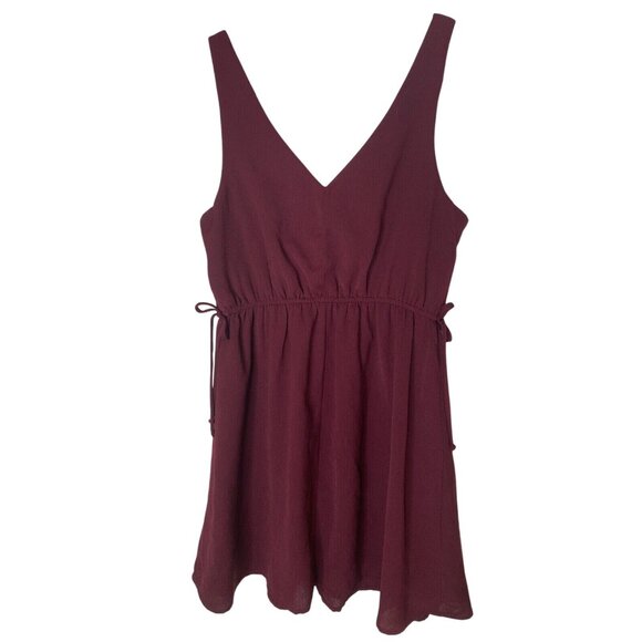 Boho Embroidered Fit & Flare Dress • My Michelle L • Maroon Festival - Picture 2 of 5